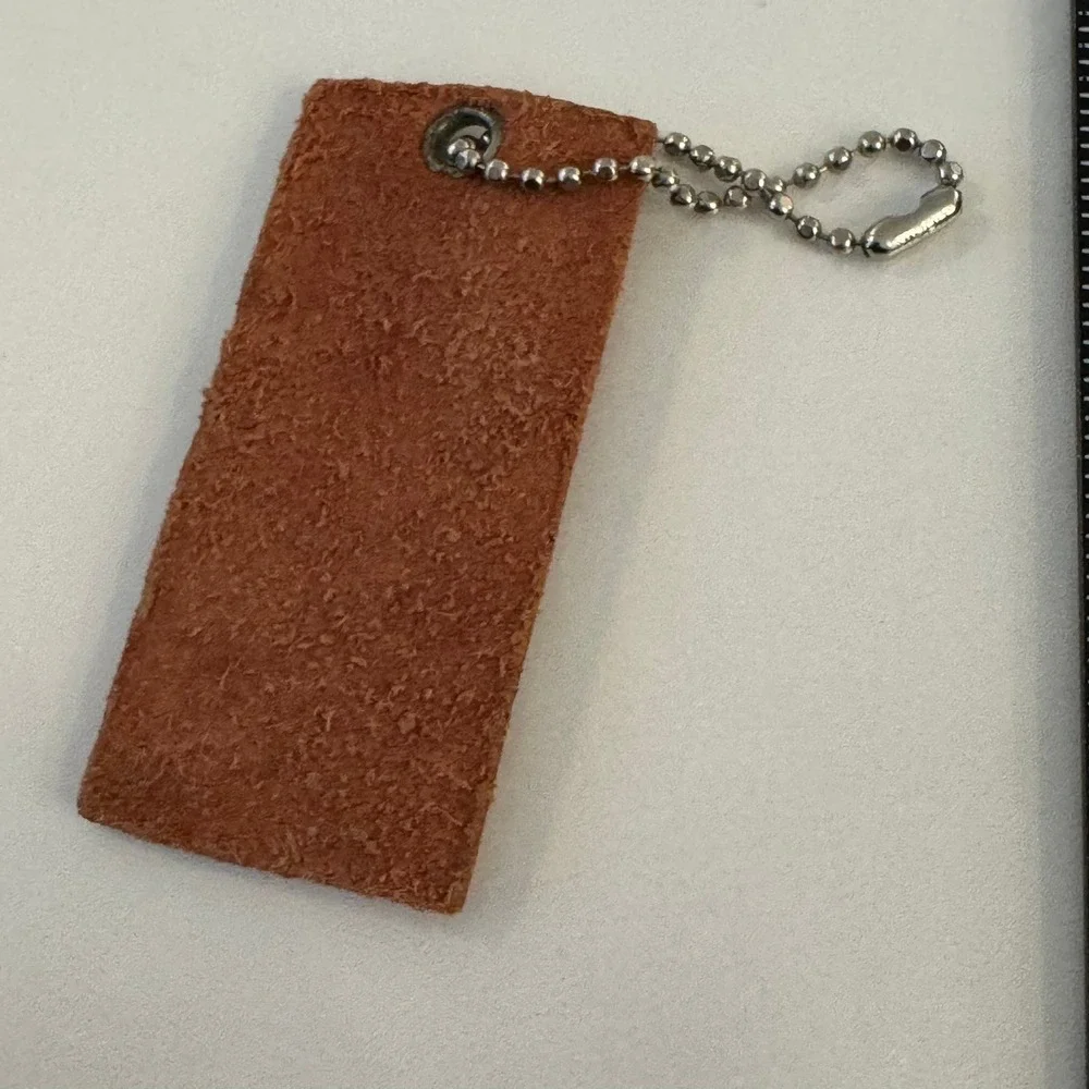 Hand Painted Leather Cowboy Santa‎ Claus Keychain Unique Western Holiday Charm